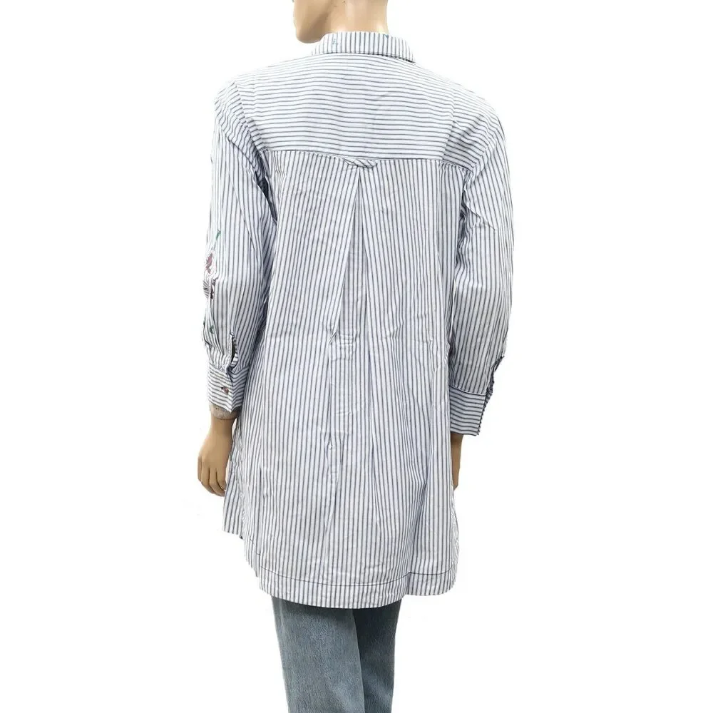Anthropologie Pilcro Paint Splatter Long-Sleeve Shirt Dress Buttondown SP 288480